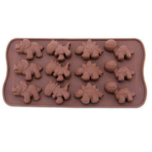 Load image into Gallery viewer, 3D Dinosaur Silicone Fondant Mould Cake Chocolate Candy Fondant Candle Soap Craft Cake Mold Baking Cute Dinosaur Silicone Cake Molds Kid's Dino Chocolate Mold Tray
