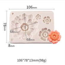 Load image into Gallery viewer, 3D Flower Shape Silicone Mold Chocolate Sugar Cookies Chocolate Mould Cake Lace Decoration Clay Mold Kitchen Baking Tool Fondant Molds Mini Flower Mold Non-stick Silicone Molds For Cake Decorating
