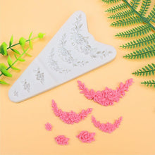 Load image into Gallery viewer, 3D Flower Silicone Mold Sugar Paste Fondant Cake Decor Tool Chocolate Cake Candy Fence Shaped Mold Baking Cake Moulds Mini Sizes Roses Flower Fondant Candy Silicone Mold
