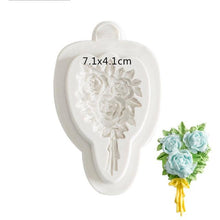 Load image into Gallery viewer, 3D Flower Silicone Mold Sugar Paste Fondant Cake Decor Tool Chocolate Cake Candy Fence Shaped Mold Baking Cake Moulds Mini Sizes Roses Flower Fondant Candy Silicone Mold

