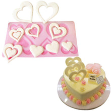 Load image into Gallery viewer, 3D Heart Shape Chocolate Silicone Mold Cookie Wedding Cake Toppers Tools Heart Shaped Silicone Mold Resin Soft Candy Chocolate Jelly Gummy Ice Beautiful Valentines Heart Shaped Mold
