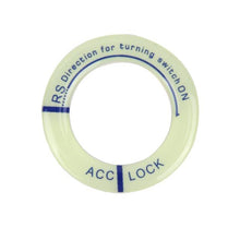 Load image into Gallery viewer, 3D Key Ring Sticker Engine Start Push Button Switch Ring Cover Trim Luminous Ignition Switch Cover Car Styling Circle Light Decoration for Auto Motorcycle Universal Ignition Start Stop Button Luminous Ring Cover Trim Compatible
