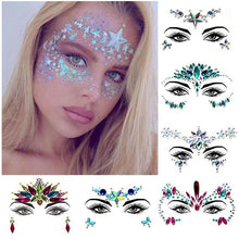 Load image into Gallery viewer, 3D Makeup Tattoo Face Gems Glitter Face Jewels Crystal Stickers Face Glitter for Festival Carnival Party
