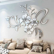 Load image into Gallery viewer, 3D Mirror Flower Removable Wall Sticker
