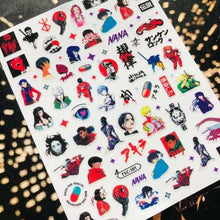Load image into Gallery viewer, 3D Nail Art Stickers Decal Template Nail Tool Decorations Nail Slider  Metallic Nail Art Stickers Set Love Metal Nail Studs Decals for Women Nail Decorations Accessories Metal Curve Stripe Lines Design Letter Nail Sticker Decoration
