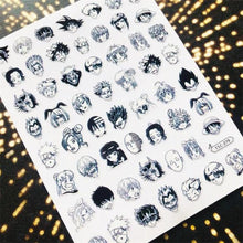 Load image into Gallery viewer, 3D Nail Art Stickers Decal Template Nail Tool Decorations Nail Slider  Metallic Nail Art Stickers Set Love Metal Nail Studs Decals for Women Nail Decorations Accessories Metal Curve Stripe Lines Design Letter Nail Sticker Decoration
