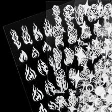 Load image into Gallery viewer, 3D Nail Polish Sticker Flame Butterfly Rose Star Nail Glitter Decals Water Transfer Summer Sliders Nail Art Decorations Glow in Dark Nail Stickers Self-Adhesive Nail Art Decals Butterfly Flower Star Heart Nail Strips Glow Dark Nail Art Manicure
