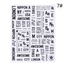 Load image into Gallery viewer, 3D Nail Sticker Russian English Letter Sticker For Nails Foil Love Heart Design Accessories Fashion Manicures Sticker Decoration  Nail Art Stickers Water Transfer Nail Decals Full Wraps Gradient Acrylic Nail Kits for Women Manicure Decoration
