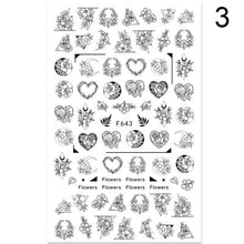 Load image into Gallery viewer, 3D Nail Sticker Russian English Letter Sticker For Nails Foil Love Heart Design Accessories Fashion Manicures Sticker Decoration  Nail Art Stickers Water Transfer Nail Decals Full Wraps Gradient Acrylic Nail Kits for Women Manicure Decoration
