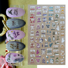 Load image into Gallery viewer, 3D Nail Stickers Decals Snowflakes Elk Bear Christmas Xmas Transfer Stickers Nail Art Self-Adhesive Decals Decoration  Nail Art Stickers Decals Christmas Snowflake Bronzing Christmas Slider Nail Art 3D Decals Decoration

