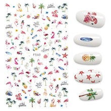 Load image into Gallery viewer, 3D Nail Stickers Leaves Butterfly Panda Love Heart Design Stickers For Nails Manicure Foil Nail Art Decor  Girls Manicure Decoration Nail Art Supplies 3D Self-Adhesive Nail Decals Designer Nail Stickers for Acrylic Nails
