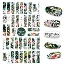 Load image into Gallery viewer, 3D Nail Stickers Leaves Butterfly Panda Love Heart Design Stickers For Nails Manicure Foil Nail Art Decor  Girls Manicure Decoration Nail Art Supplies 3D Self-Adhesive Nail Decals Designer Nail Stickers for Acrylic Nails
