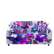 Load image into Gallery viewer, 3D Printed Butterfly Slipcovers Sofa Cover for Living Room Sectional Couch Cover 2/3 Seater funda de sofá L Shape Sofa Need 2pcs Printed Sofa Cover - Animal Butterfly Anti-Slip Universal Stretch Sofa Protector Cover For Living Room Corner Sofa
