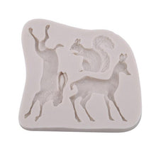 Load image into Gallery viewer, 3D Rabbit Squirrel Fawn Bunny Silicone Mould Fondant Cake Chocolate Soap Mold Cupcake Tool Kitchen Dessert Accessories Appliance Squirrel Fawn Bunny Shape Silicone Ice Cube Mold Silicone Fondant Mold Chocolate Mold Soap Mold
