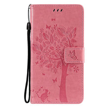 Load image into Gallery viewer, 3D Tree Flip Leather Case For iPhone 13 12 Mini Phone Cover PU Leather Wallet Case with Card Holder Kickstand Wrist Strap Flip Cover for iPhone
