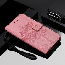 Load image into Gallery viewer, 3D Tree Flip Leather Case For iPhone 13 12 Mini Phone Cover PU Leather Wallet Case with Card Holder Kickstand Wrist Strap Flip Cover for iPhone

