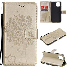 Load image into Gallery viewer, 3D Tree Flip Leather Case For iPhone 13 12 Mini Phone Cover PU Leather Wallet Case with Card Holder Kickstand Wrist Strap Flip Cover for iPhone
