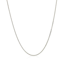 Load image into Gallery viewer, Sterling Silver Rhodium Plated Cable Chain 0.6mm
