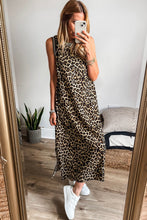 Load image into Gallery viewer, Luxury Leopard Print Sleeveless Maxi Dress Modern &amp; Trendy Statement Piece Charming Dress
