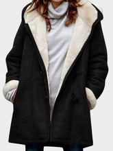 Load image into Gallery viewer, Full Size Pocketed Long Sleeve Hooded Toggle Jacket – Stylish &amp; Functional Outerwear for Women

