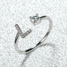 Load image into Gallery viewer, Popular Fashion Silvery AZ Letter Ring Initials Wedding Love Couple Rings Bridesmaid Gift

