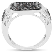 Load image into Gallery viewer, 0.52 Carat Genuine Champagne Diamond .925 Sterling Silver Ring

