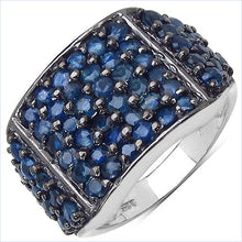 Load image into Gallery viewer, 2.86 Carat Genuine Blue Sapphire .925 Sterling Silver Ring
