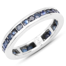 Load image into Gallery viewer, 2.00 Carat Genuine Blue Sapphire .925 Sterling Silver Ring
