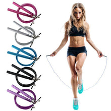 Load image into Gallery viewer, 3m High Speed Aerobic Steel Wire Skipping Rope Aluminum Handle Steel Wire Jump Rope Ball Bearing Skipping Rope With Aluminium Alloy Handle And Ball Bearing Tangle-Free Exercise Rope For Fat Burning Exercises Training Fitness
