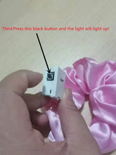 Load image into Gallery viewer, 3Pcs New Arrival Girls LED Luminous Scrunchies Hairband Ponytail Holder Headwear Elastic Hair Bands Solid Color Hair Accessories Ponytail Holder Accessories for Women And Girls
