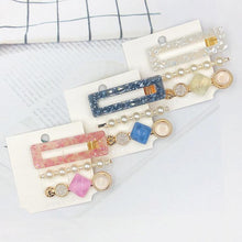Load image into Gallery viewer, 3PCS/Set Women Girls Hair Clips Square Round Pearls Hairpins Headband Barrettes Fashion Hair Clip Hairpins for Women Girls Headwear Styling Tools
