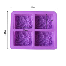 Load image into Gallery viewer, 4-Cavity Wavy Flower Silicone Handmade Soap Mold Cake Mold Aromatherapy Plaster Mold Essential Oil Soap Mold 4-Cavity Ocean Wave Soap Mold, Silicone Sea Wave Cake Pan
