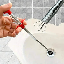 Load image into Gallery viewer, 4-Claw Pipe Clog Remover, Spring Plumbing Tool for Kitchen Bathroom, Hair and Debris Catcher
