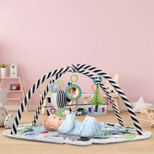 Load image into Gallery viewer, 4-in-1 Baby Gym Play Mat Ball Pit with Pillow 18 Balls 9 Toys for 0-3 Years Old

