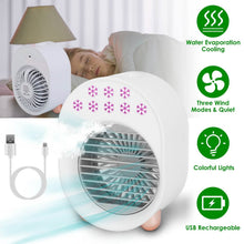Load image into Gallery viewer, 4-in-1 Portable Mini Desktop Water Mist Cooling Air Conditioner
