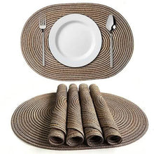 Load image into Gallery viewer, 4-Pack: Cotton Oval Dining Mat

