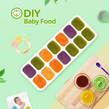 Load image into Gallery viewer, 4-Pack: Easy-Release Silicone &amp; Flexible 14-Ice Cube Trays with Spill-Resistant Removable Lid
