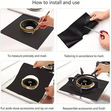Load image into Gallery viewer, 4-Pack: Gas Stove Burner Covers - Reusable Non-Stick PVC Stovetop Protector Liners
