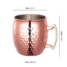 Load image into Gallery viewer, 4-Pack: Hammered Copper Plated Moscow Mule Mug

