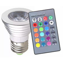 Load image into Gallery viewer, 4-Pack: Magic Light LED Light Bulb (E27 3W) with Remote - 16 Colors
