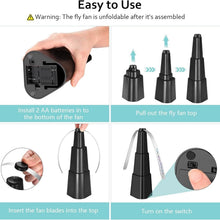 Load image into Gallery viewer, 4-Pack: Portable Table Top Fly Fan Fly Spinner with Holographic Blades
