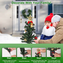 Load image into Gallery viewer, 4-Pack: Solar Christmas Tree Lights Garden Decorations
