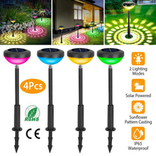 Load image into Gallery viewer, 4-Pack: Solar Pathway Color Changing Garden Light
