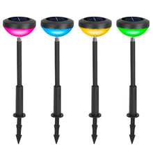 Load image into Gallery viewer, 4-Pack: Solar Pathway Color Changing Garden Light
