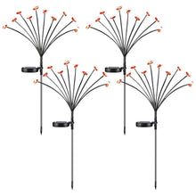 Load image into Gallery viewer, 4-Pack: Solar Powered Stake Bee Light 2 Lighting Mode Lifelike Firefly
