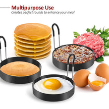 Load image into Gallery viewer, 4-Pack: Stainless Steel Egg Cooking Ring
