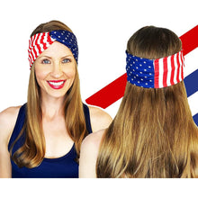 Load image into Gallery viewer, 4-Pack: USA American Flag Headbands

