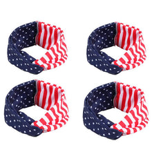 Load image into Gallery viewer, 4-Pack: USA American Flag Headbands
