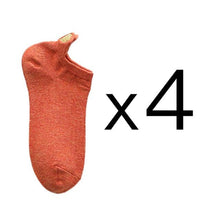 Load image into Gallery viewer, 4 Pairs Fashion Socks New Spring Cotton Non-Slip No-Show Boat Socks Novelty Girls Cute Heart Embroidery Casual Funny Ankle Socks Pack For Women

