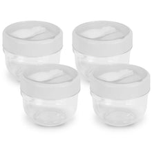 Load image into Gallery viewer, 4-Piece: 20 Oz Oat Containers with Lids and Folding Spoons
